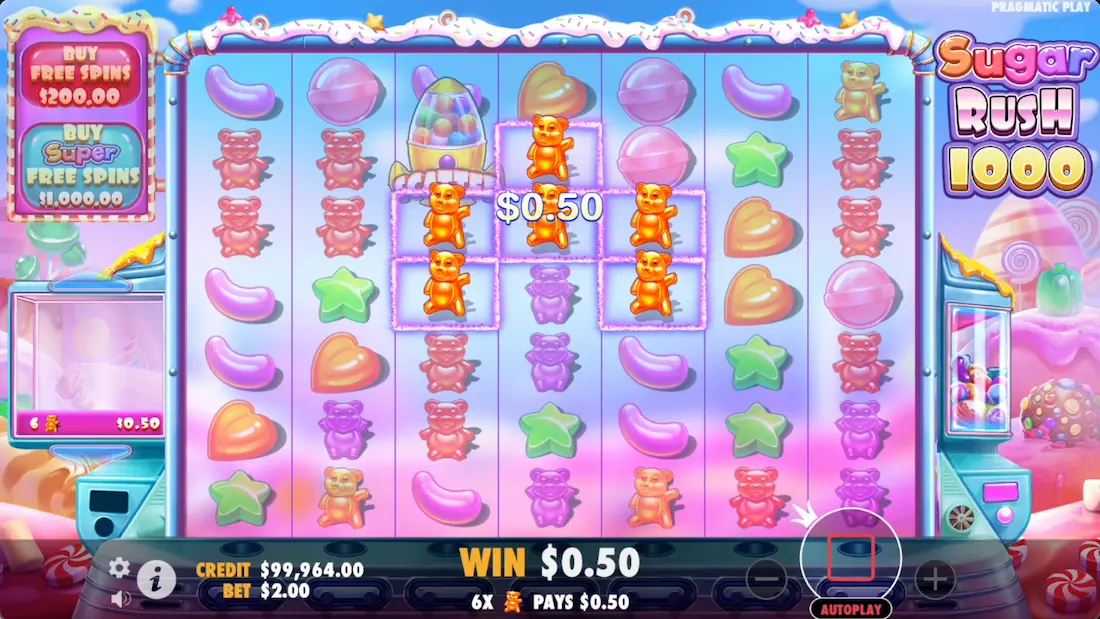Sugar Rush 1000 bonus feature