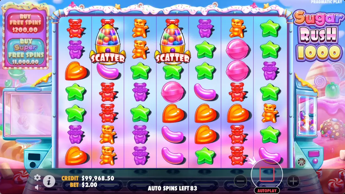Sugar Rush 1000 gameplay