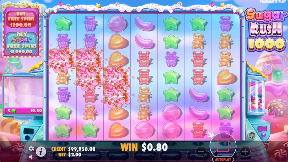 Sugar Rush 1000 game reels