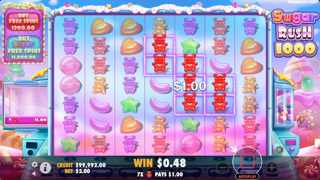 Sugar Rush 1000 slot screenshot